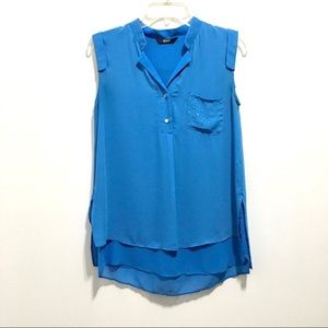 Visit Women’s Sleeveless Blue Top